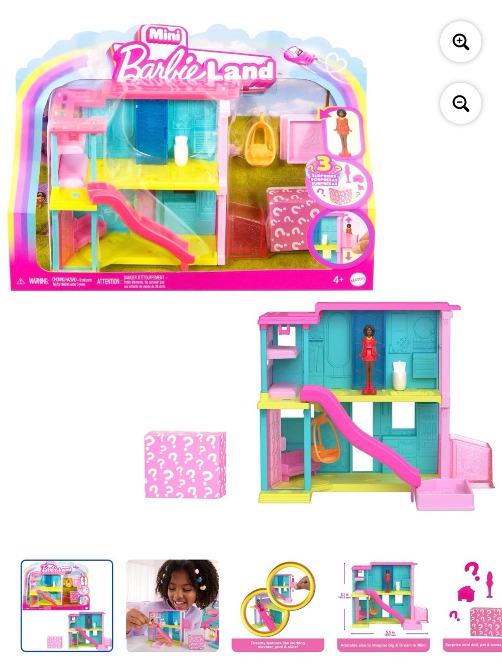 Mini BarbieLand Mini Dreamhouse 1.5-Inch Playset [Version 1] NIB - Picture 4 of 8